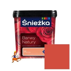 FARBA LATEKSOWA BARWY NATURY Z DODATKIEM TEFLONR KOLOR MALINOWY OGRÓD 2,5L FIRMY ŚNIEŻKA