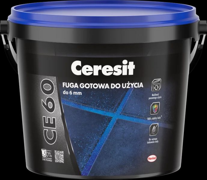 Gotowa, jednoskładnikowa, polimerowa fuga 2 kg Ceresit CE60 o szerokości do   6mm
